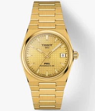 TISSOT PRX Powermatic 80 T137.207.33.021.00 Gold Auto Unisex Watch New in Box