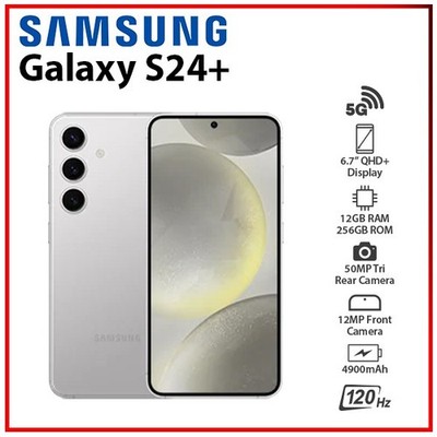 (New) Samsung Galaxy S24+ Plus 5G 12GB+256GB GREY Dual SIM Android Mobile Phone