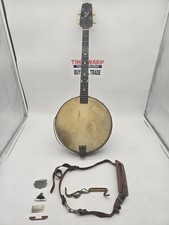 Vintage 1920s Gibson TB-1 Trap Door Tenor Banjo Original With Strap/Parts