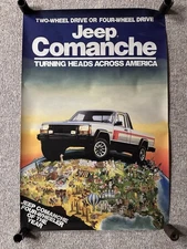 Jeep Comanche "Turning Heads Across America" Dealer Poster 23"x35" (REPRINT)