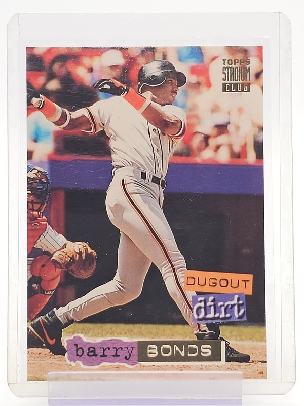 BARRY BONDS 1994 TOPPS STADIUM CLUB BASEBALL DUGOUT DIRT #6 GIANTS Q7183