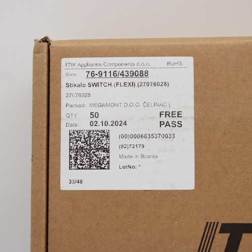 ITW Switches 22mm Flexibutton Panel Sealed Push Button 76-9116/439088 - QTY 50 - Picture 8 of 8