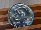 1964 KENNEDY HALF DOLLAR TRIBUTE 2 oz 999 BU Silver Round Intaglio Mint