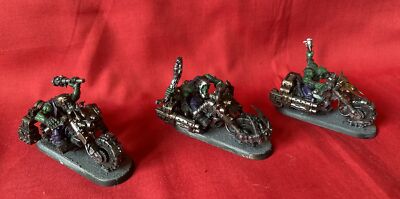 Ork Warbikers Biker X3 Warhammer 40k (U169)