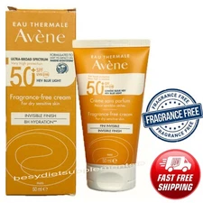 Avene Sunscreen Spf 50+ Fragrance Free Invisible Finish Sun Cream 50ML EXP 2028