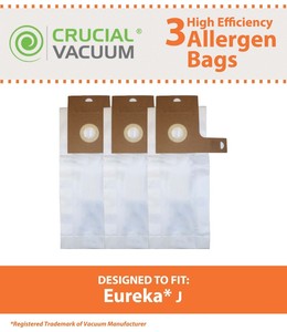 Eureka Style J Bags Micro Lined Allergen Type Vac 61515 61995 6 Allergen Bags Eureka Style J Bags Micro Lined Allergen Type Vac 61515 61995 6 Allergen Bags