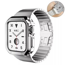 Stainless Steel iWatch Band Strap Case For Apple Watch Ultra Series 10 8 7 6 5 4