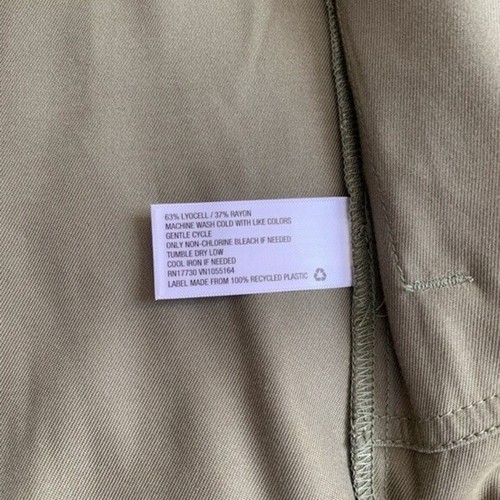 Damen XS Moto Jacke Armeegrün Leicht & Seidig Bomber Style Mantel Reißverschluss - Bild 8 von 9
