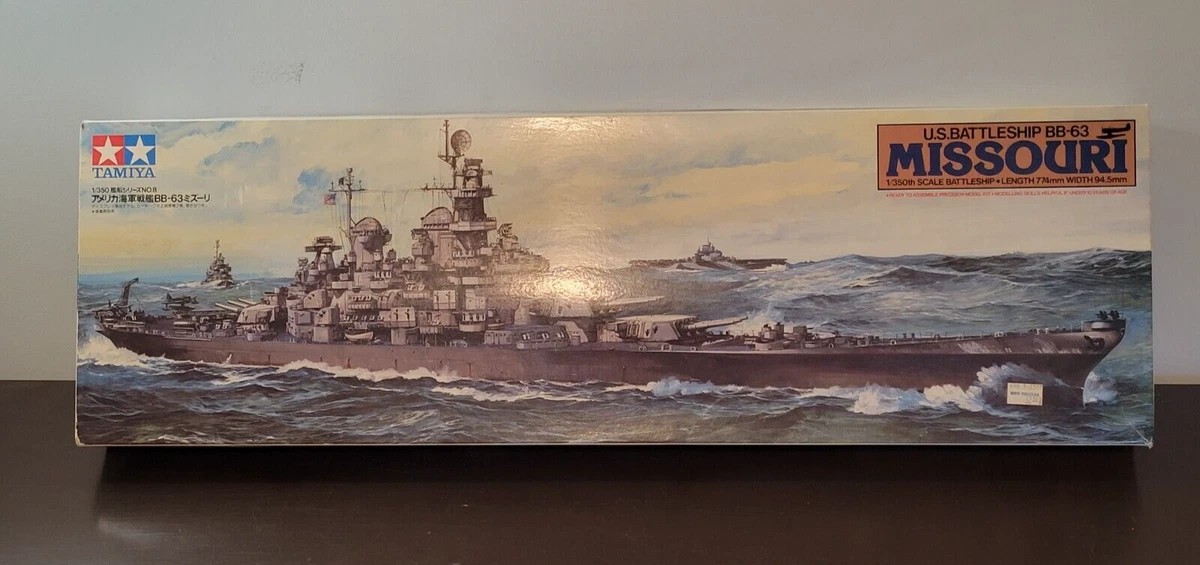 TAMIYA 1/350 Ship Kit Open Box Complete BB-63 Missouri Battleship