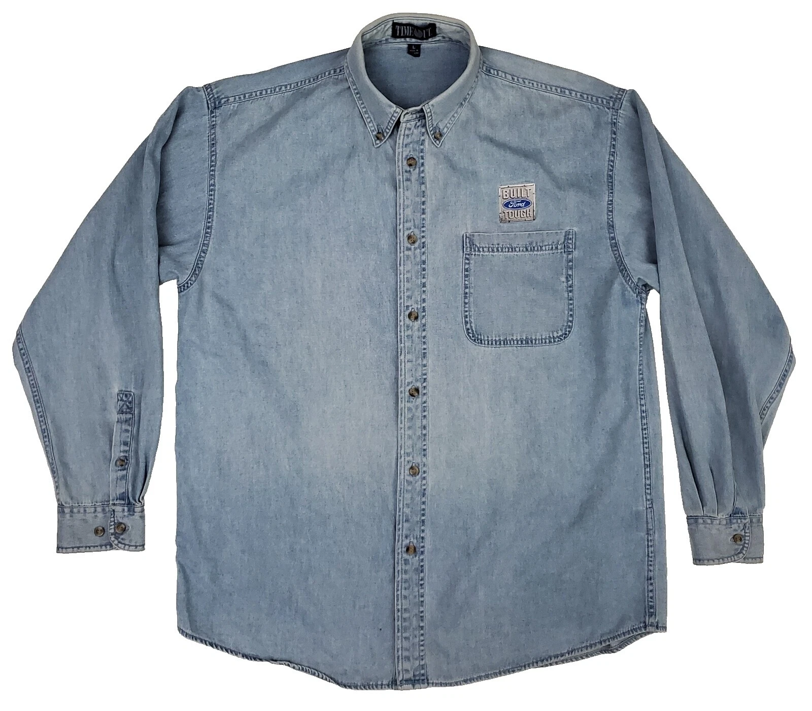 Ford Solid Informal Con Botones camisas para hombres