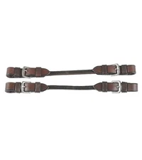 Pair of Dark Oil LEATHER ENGLISH BIT CONVERTER connector snaffle pelham horse