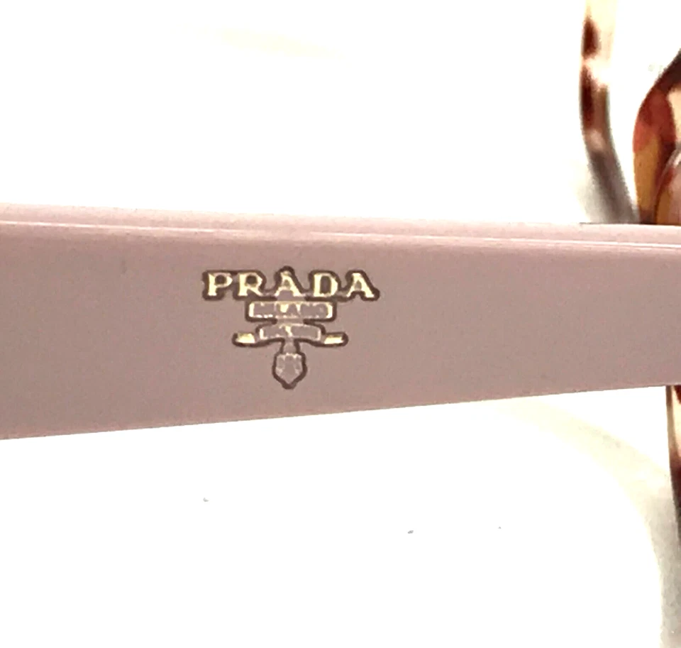 Armações de óculos Prada VPR18T UE0-1O1 rosa pálido marrom tartaruga quadrada 53-16-140 - Imagem 4 de 4