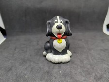 Sheep Dog Toy Mini Figure Farm Barn Animal Sheepdog Collar Hard Plastic Figurine