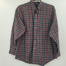Van Heusen Men's Wrinkle Free Plaid Button-Down Shirt XL