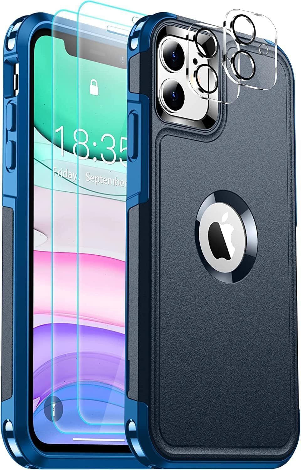 Shockproof for iPhone 11 Case,[10 FT Military Grade Drop Protection],with 2 pcs[