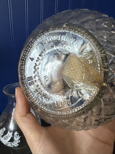 Vintage Lamp Light Farms 1985 Glass Diamond Cut Oil Lamp 13” Model #235 - Picture 11 of 12