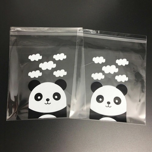 100x Panda Bolso Autoadhesivo Caramelo Galletas Galletas Paquete de Regalo Bolsa Fiesta Favor - Imagen 6 de 11