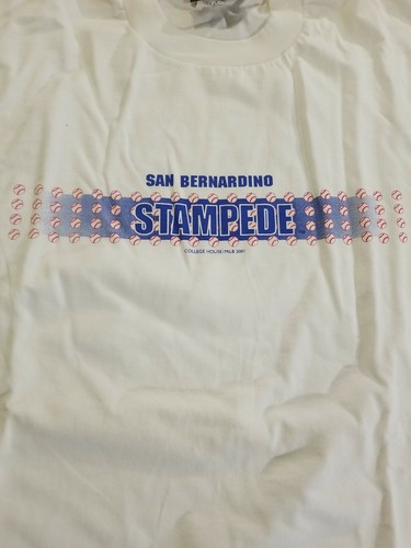 Vintage San Bernadino Stampede T Shirt 2001 Nos Salesman sample Size Large Rare - Picture 2 of 12
