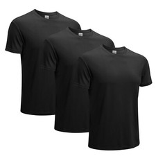 3 Pack Men's Quick Dry Shirts Workout Gym Tee Fitness Short Sleeve Running Cool