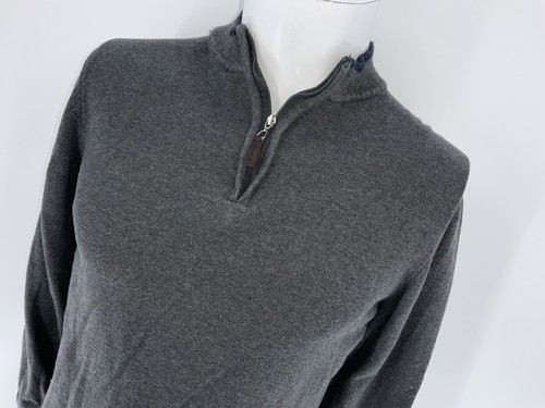 Johnnie-O 1/4 Zip Sweater Pullover Youth Small Gray Cotton Wool YGI P4-18 - Picture 3 of 12
