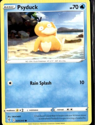 2021 Sword & Shield Evolving Skies Psyduck 24/203