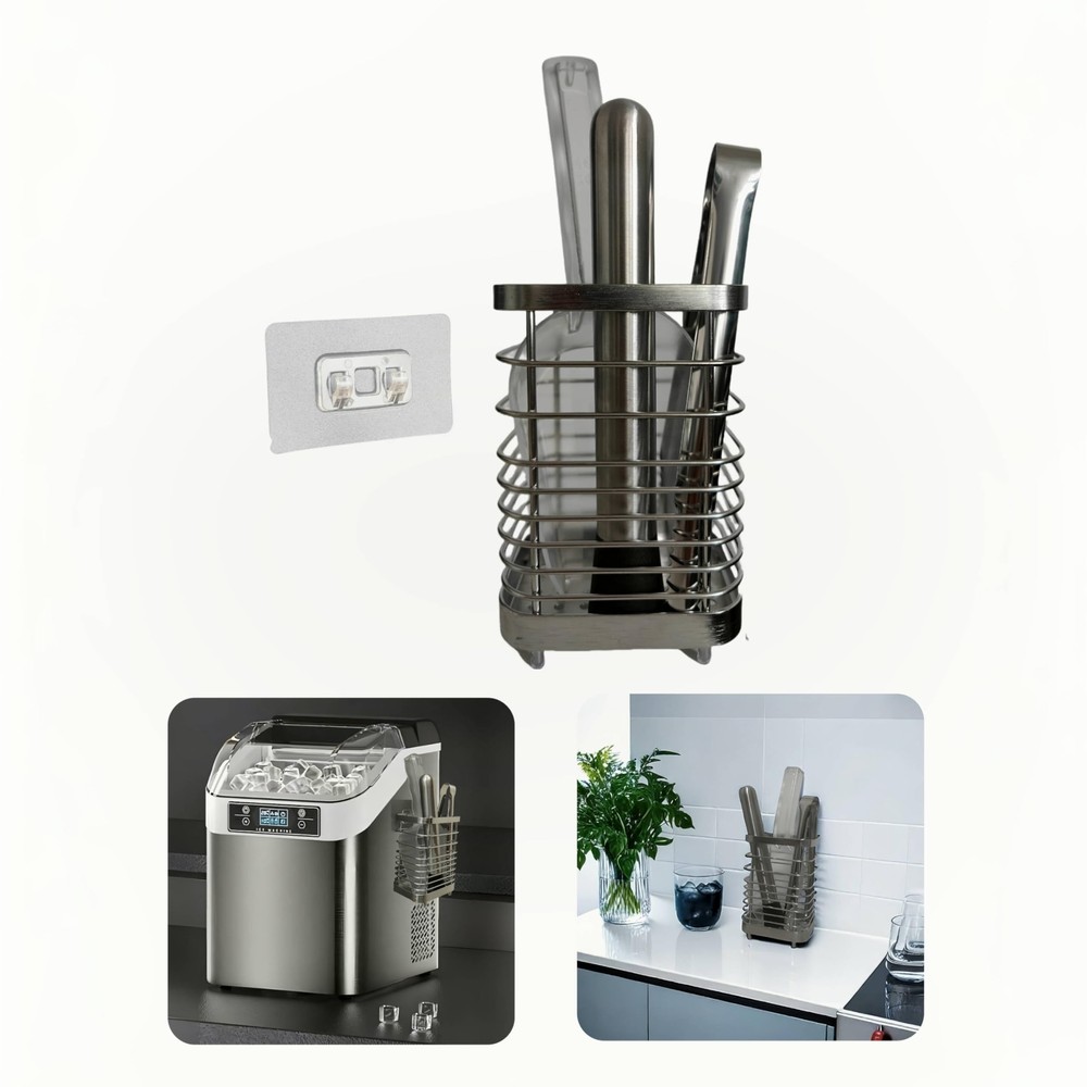 Ice Scoop with Holder - Ice Scooper Holder & Ice Scoop & Ice Tongs & Ice Mudd...