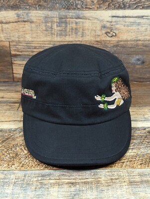Hula Girl Embroidered Adjustable Black Hat Cap | eBay