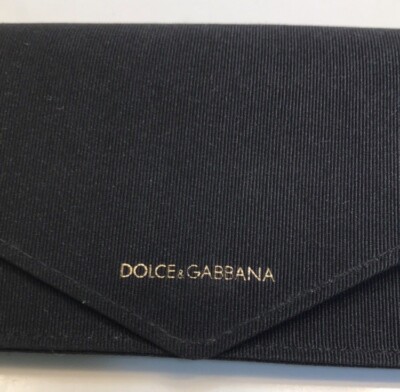 Dolce & Gabbana Black Textured Fabric Sunglass Case Black Dolce & Gabbana Eye Glasses Sunglasses Case Hardshell  main image 2
