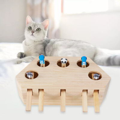 Katze Jagd Maus Spielzeug Holz Spiel Box Lustig Puzzle Spielzeug Mäuse fangen