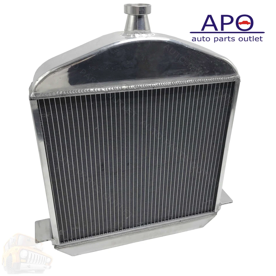 Radiador de carreras de aluminio completo de 2 filas para Ford T 1917-27 con canastilla modelo T/modelo TT Foto 2 de 4