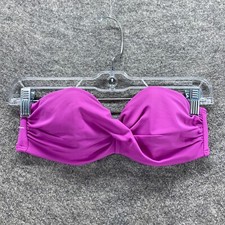 Victoria's Secret Bikini Top Women 32 C Purple Push Up Underwired Lined Swimwear