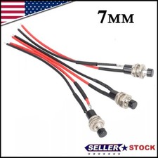 3PCS Mini Push Button Pre-Wired Momentary N/O OFF-ON Switch Plug 12V 5AMP SPST
