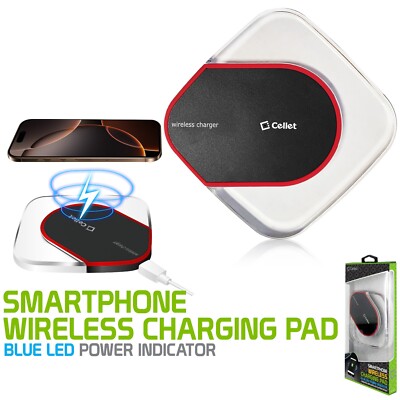 Cellet Wireless Charger (Charging Pad) Compatible with Apple iPhone & Galaxy
