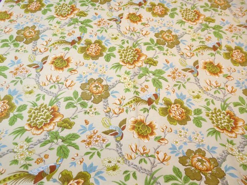 Vintage Vogel Blumen Jakobiner Gabrielle Cie Stoff - Bild 12 von 13