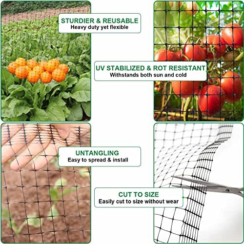 Deer Netting Fence, 8ft x 100ft Bird Netting Heavy Duty Garden 8 x 100 FT - Picture 5 of 8