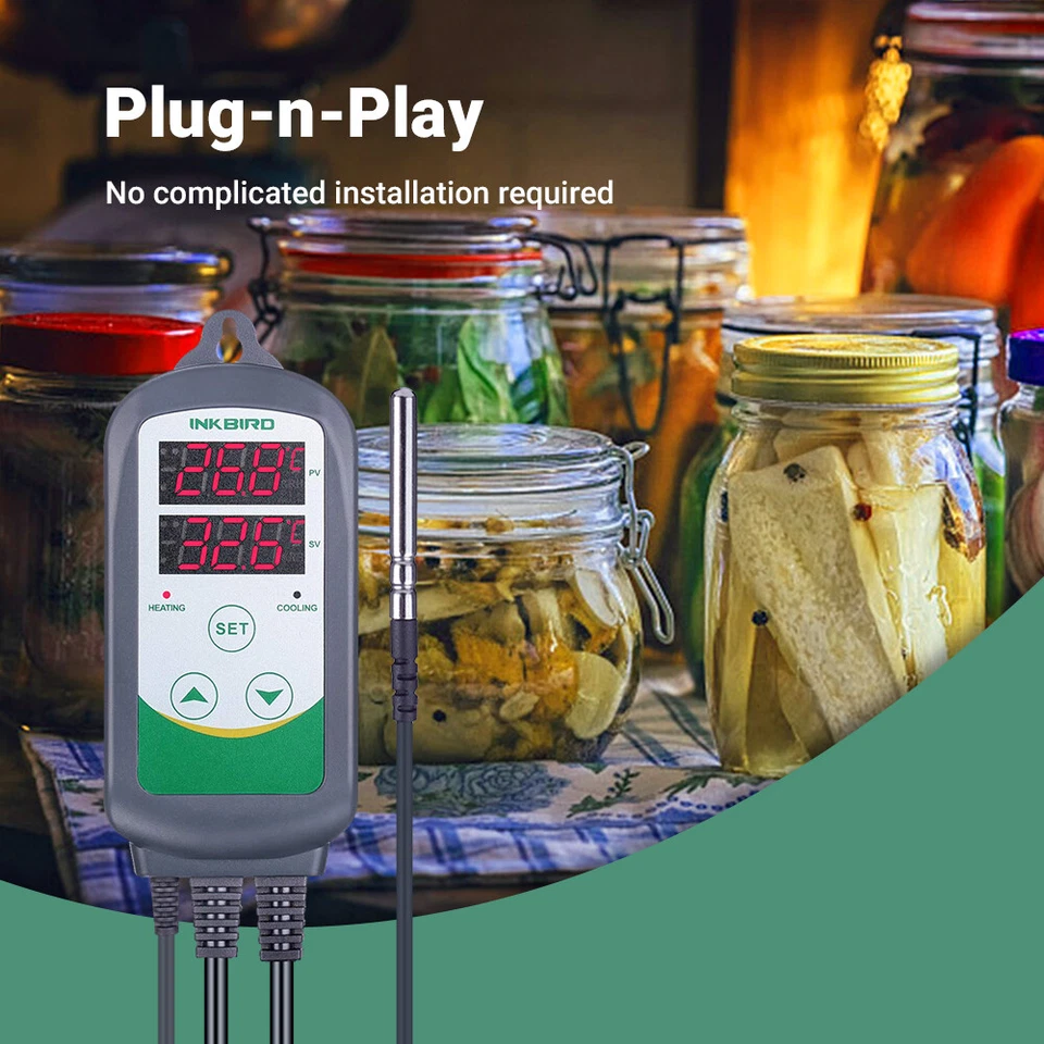 Heating Thermostat Temperature Controller ITC-308+Humidity Controller IHC-200 US - Image 4 of 4