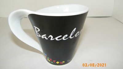 Art Trencadis Barcelona Spain Coffee Cup Mug Mosaic Style Sagrada Familia EUC
