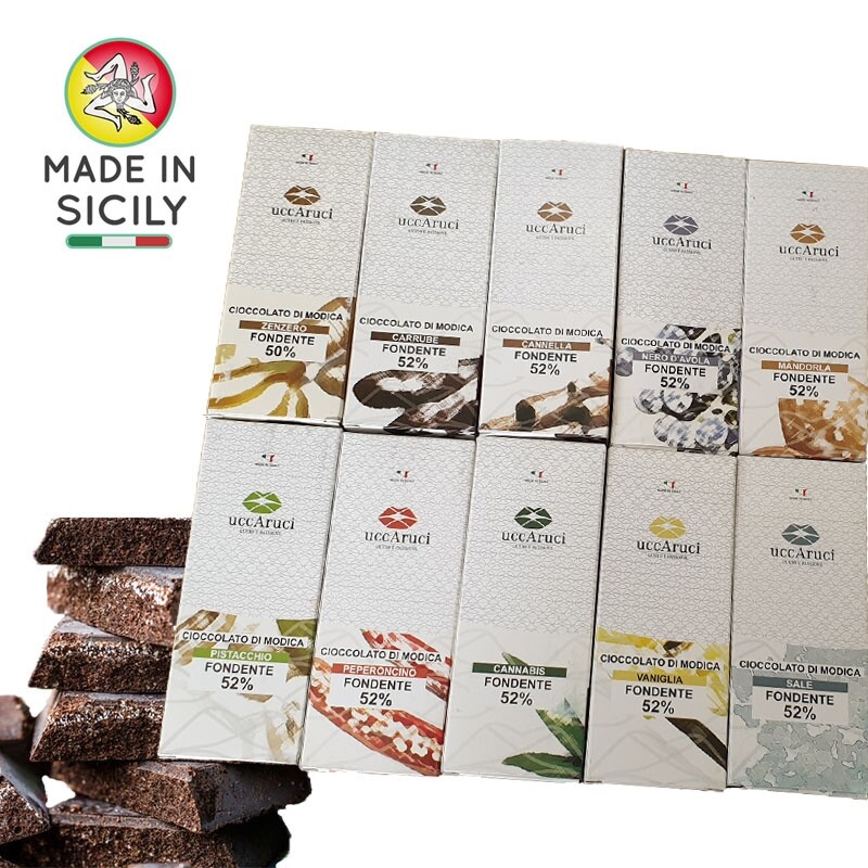 Cioccolato di Modica Box 10 pezzi da 100g - UCCARUCI