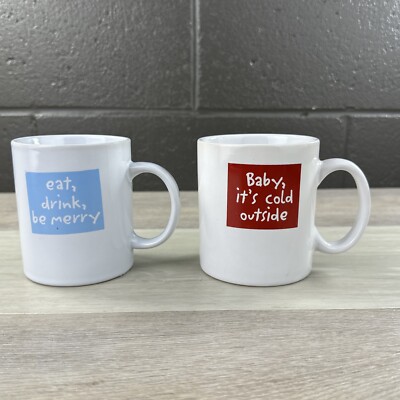 2 MSRF Inc. 12 Oz Christmas Coffee Cup/Mug Holiday Winter Cold Outside Eat Drink