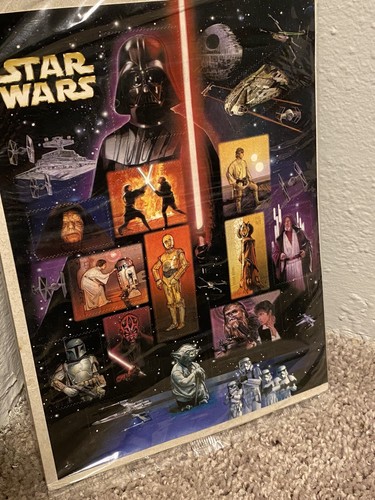 STAR WARS 30th ANNIVERSARY STAMP SHEET, U. S. 2007, # 4143, 41c x 15 Sealed VTG - Picture 4 of 4
