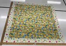 Handmade Duck Dots Cotton Baby Blanket Contrasting Layers 34.5x34.5 Yellow Blue