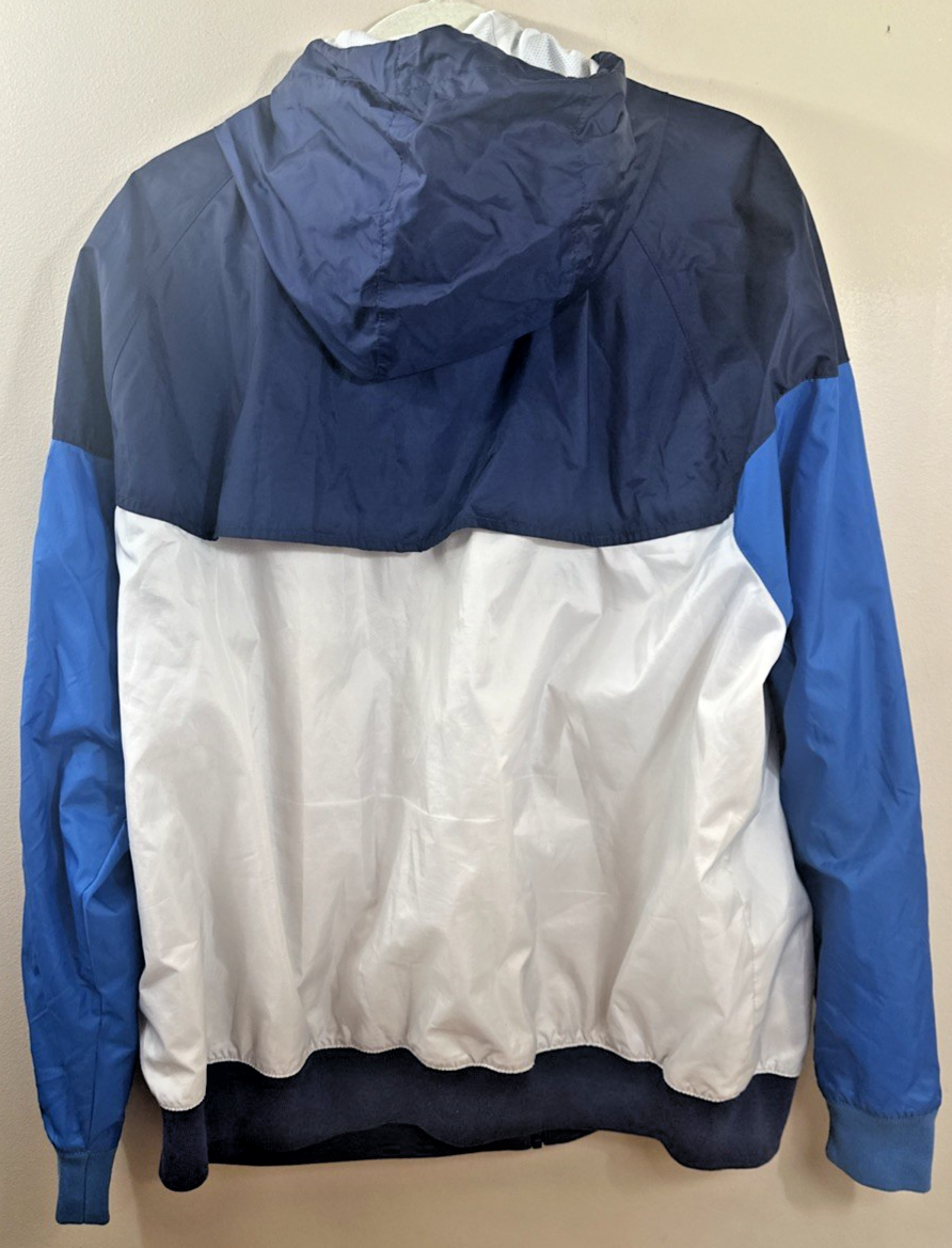 ウェア 2002-04 USA Nike Windbreaker Vintage Nike Jacket XXL Blue White Full Zip Windbreaker Drop Cut