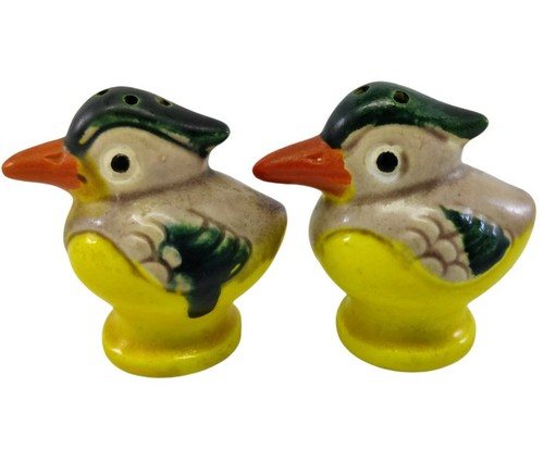 Vintage Kingfisher Bird Salt & Pepper Shakers Set Japan - Picture 12 of 12