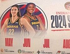 2024 Indiana Fever Schedule Poster Caitlin Clark Aliyah Boston 19x13.25