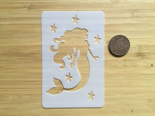 Plantilla de pintura facial henna brillo tatuaje reutilizable lavable SIRENA - Imagen 2 de 2