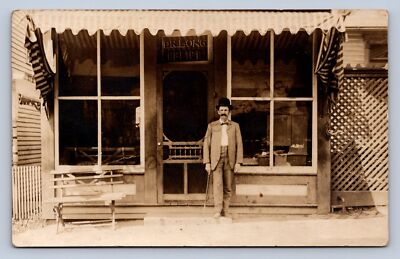 K3/ Byesville Ohio RPPC Postcard c1910 Guernsey County Dr Long Office 523