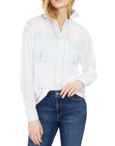 Guess Women's Blouse White Size XL 