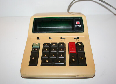 SHARP '' Compet CS-1102 '' / Vintage Desk Top Electronic Calculator / VFD-Display