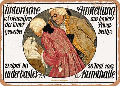 METAL SIGN - 1912 Historical Exhibition of Art and Crafts Products Basel