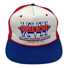 Vtg 80s Washington Redskins Commanders Super Bowl XVII 17 NFL Football Hat White